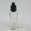 Bouteilles de stockage 100 ml pompe de bouteille en verre colorée ou pulvérisateur Parfum de lotion à l'huile essentielle hydratant pour le visage