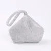 Evening Bags 4 Colors Soft Beaded Women Bag Cover Open Style Lady Wedding Triangle Glitter Handbag Purse For Year Gift Clutch