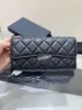 CC plånböcker Tote Quilted Bag Designer Sacoche Card Holders One Shoulder Underarm Flap Handväskor Black Caviar Leather Women Daily Wallet Card Holder