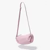 Hobo Donna-in Natural Sheepskin Shoulder Cross-body Bag For Women Casual Soft Pleated Chest Fashion