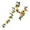 Fleurs décoratives Simulate Tournesol Fausse artificielle Vine Faux Sunflowers Silk Rattan Party Garden Decoration Wedding