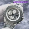 Orologio da polso AP causale Royal Oak Offshore Serie 26470IO MENS ORGHIO GRIGIO ANello in ceramica Grigio Tempo di calendario in metallo 42 mm orologio meccanico automatico