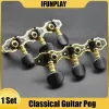 Cables Classical Guitar Locking Tuners String Tuning Pegs Machine Heads Tuners Keys 3L3R Black Button Pegs for Classical Guitar