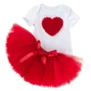 Baby Fashion Children's Short Sleeved Romper Baby Handgemaakte gezwollen rokset trend