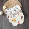 Bibben Burp Doeken Baby katoen KROOL BIBS Zachte Snap knoop Afdrukken Golvende rand Bandana Voer speeksel handdoek herbruikbaar boerendoek voor babybibben Y240415Y240417J8AAA