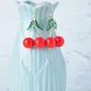 Brincos de balanço 10 pares /lote de alta qualidade jóias de moda plástico briol de cereja de acrílico para mulheres