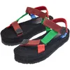 Dikke hakken sandalen slides Designer vrouwen open teen sandalen beroemde designer dames mannen glijbanen veelzijdige stijl desinateur platform sandalen schoenen