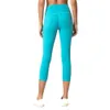 2019 Spring/Summer New Naken Yoga Pants Womens High midja Dubbelsidig borstade fitnessbyxor Tätt yogakapris