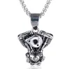 Engine Motorcycle Biker Necklace Personalized Punk Hip Hop Pendant Necklaces For Men And Women Stainless Steel Chain4689477