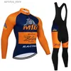 Велосипедные наборы Джерси 2024 Italia MTB Cycling Jersey Winter Bike Bike Maillot Pants Suit Men 20d Ropa Ciclismo Thermal Fece Bicycl Jacket Одежда L48
