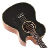 Guitare haut guitare acoustique électrique brillant 10 étages folk guitare sharpe angle conception de flamme maple top avec eq