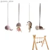 Mobiles# Cotton Crochet Marine Animal Fitness Rack Bed Bell Pendant Gym Mobile Baby Room Decoration Newborn Baby Accessories Rattle Toys Y240415Y24041737EU