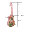 Gitar Basswood 21 inç pembe soprano ukulele ukelele gitar 4 dizeleri akustik hawaiian gitar müzik aletleri