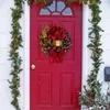 Decorative Flowers Christmas Wreath With Lantern Front Door Garland Large Bow Long-Lasting Artificial Holiday For Balcony