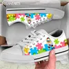 Casual Shoes Autism Awareness Cancer Ribbon Design Women's Canvas Flat Summer Comfort Low Top 2024 Lace-Up Shallow Mesh Tennis