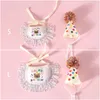 Dog Apparel KX4B 2pcs Trend Dogs Birthday Hat With Sequins Tassels Bib Cats Carnivals Pography Bandanas