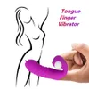 Adult Finger Sleeve Vibrator for Women Tongue Licking Massager G Spot Clitoris Stimulation sexy Toy Couple Flirting Masturbator