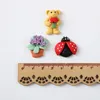 Dekorativa figurer 20st mini kawaii djur blomma fågel platt bakre hart cabochons hårbåge center scrapbook diy smycken hantverk tillbehör