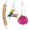 Inne zaopatrzenie ptaków Zestaw 3PCS Połączono Parrot Birds Toy Małe zwierzęta stojak na huśtawka szynszylowa naturalna drewniana platforma mostka drabiny