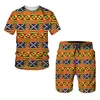 Nouveau short t-shirts imprimé 3D de style ethnique africain ensembles de pantalons t-shirts à manches courtes surdimensionnées surdimensionnées pour la mode masculine