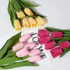 Dekorative Blumen Großhandel hochwertige echte Berührung künstlicher Tulpe Feel Feel Flower Home Hochzeit Dekoration