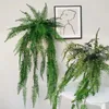 120cm Artificial Green Plants Persian Leaf Large Wall Hanging Fern Leaves Vines Outdoor Bars Restaurants Decoration Materials 240407