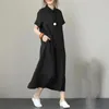 Button Summer Cotton Linen Womens Dress Elegant Long Shirt White Casual Female Simple Pure Color Beach S5X 240415