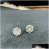 Gestüt Ohrringe Rock Hip Hop Accessoires für Männer Gold Luxus Punk Ohrring Frau vereisert Zirkon Schmuck Schmuck DH9F8