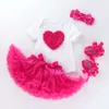 Children's Clothing Instagram Mother's Day Gift Baby Girl Cartoon Sweetheart Purple Fluffy Skirt Set Baby Half Skirt