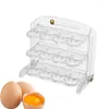보관 병 달걀 용기 접이식 디자인 3 층 대형 공간 절약 디스펜서 냉장고 가정 주방 사용을위한 다목적 상자