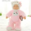 Animaux en peluche en peluche 25/37 cm mignons poupées de bébé endormies Silicone Face Baby Toys Polaires pour filles BJD Bebe Doll Reborn Baby Kids Toys L47