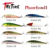 타임 브랜드 Phantom2 110sp Spelend Wobbler Minnow Lure 110mm 19g Pike Bass Fishing 240401을위한 미드 워터 인공 미끼