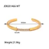 Chic Titanium Steel Bangle 18K Gold Plating Exducite Design Pearl Detales Stylish Accessory