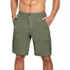 Heren shorts lading halve broek chino short dagelijkse platte voorheren multi -zakken gewone vaste kleur casual casual