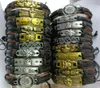 20pcs hommes assortis du crâne motif en cuir bracelets bracelets bracelets bracelets bracele