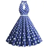 Abiti casual Poisbolo a pois swing Women estate 2024 abito da ballo pinup vintage sexy senza spalline con vestido