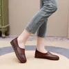 Scarpe casual 3 cm etnica vera pelle in pelle primavera estate autunno donna comoda oxford sola ha slittamento per il tempo libero su concisa