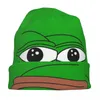 Basker pepe the groda peepo emote unisex vuxna mössor mössor stickad motorhuv hatt varm mode höst vinter utomhus skallies hattar