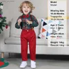 Clothing Sets Baby Christmas Outfit Boy Kids Gentleman Formal Suit Toddler Suspenders Clothing Set Infant Party Dress Shirt T240415