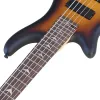 Kablolar Sol El 5 String Elektrik Bas Gitar 43inch 24 perde Katı Basswood Vücut Guitarra Sunburst Renk