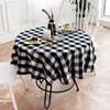 Table Cloth Classic Red Black Plaid Tablecloth American Style Country Christmas Decor El Restaurant Party Round Towel Placemat