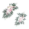 Decorative Flowers Wedding Arch Kit Pack Of 2 Front Door Floral Garland Decor Handmade Corner Flower Row For Outdoor Farmhouse