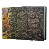 Notebooks 1PCS Vintage Thick Handmade Leather Carving Owl Notebook Journal Cute Sketchbook Paper Weekly Planner Accessories 01663