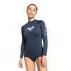 Kvinnors badkläder Kvinnor Surf Rash Guard Surfing Dykning Tight Long Sleeve T Shirt Floatsuit Skins Top UV Protection Swimming Rashguard