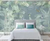 Wallpaper Custom 3D Wandbild Tapete Nordic Vintage handbemalte tropische Pflanzen TV-Hintergrund Wand Dekorative Malerei