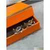 Casal Rings 2024 Novo anel de corrente de porco de luxo Diamond Womens 18k Gold Designer Drop Drop Delivery Jóias Otua9