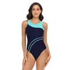 Costumi da bagno femminile body di giunzione a colori solidi 2024 Donne monopezzo Bikini competitivo Sportsuit da bagno Biking Abita