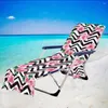 Chair Covers Flamingo Print Beach Cover Summer Travel Sun Lounger Towel Microfiber Deck With Storage Pocket