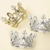 Party Supplies Mini Pearl Crown Cake Decoration Cupcake Topper Kids Hair Ornament Diy Baking For Wedding Birthday Decor