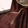 Han Decorative World Flat Chain Quaste Instagram Micro Diamond Schlangengeformte Anhänger Halskette